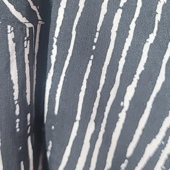 Hell Bunny Black & White Jack Striped Sheath Dress with Belt - Picture 6 of 6